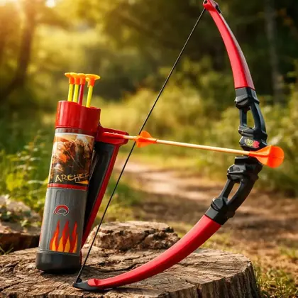 Kit Arco e Flecha Infantil com 6 Flechas de Ventosa e Aljava - Bellavie
